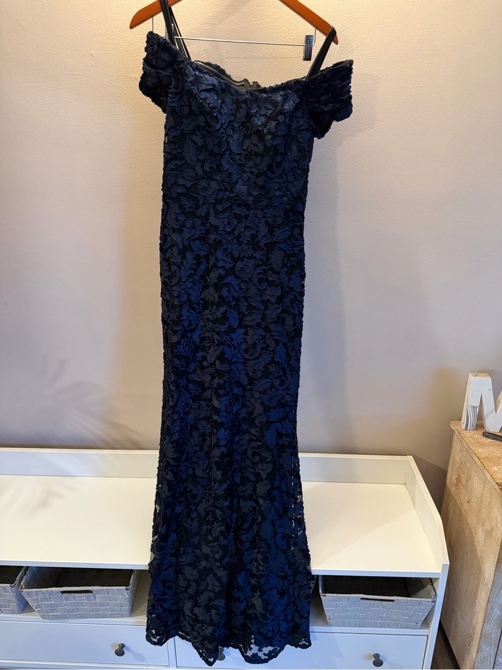 Laundry By Shelli Segal blue and Black Evening Dress size 6
